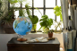 Preview: Reliefglobus Atmosphere R4 silver